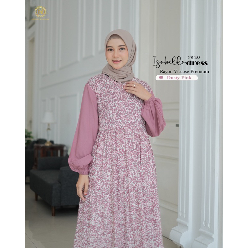 ISSABELLA DRESS BY NESWA LUXURY // DRESS RAYON SUSUN KOMBINASI // COD