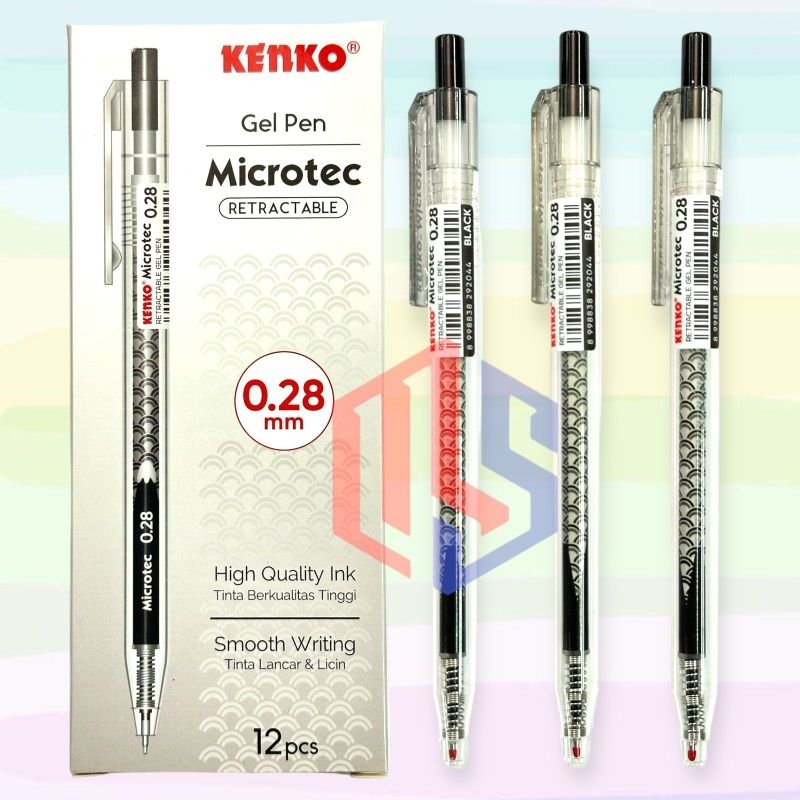 

Kenko Gel Pen / Pulpen Pena Needle Tip Microtec 0.28mm (12pcs/pack)
