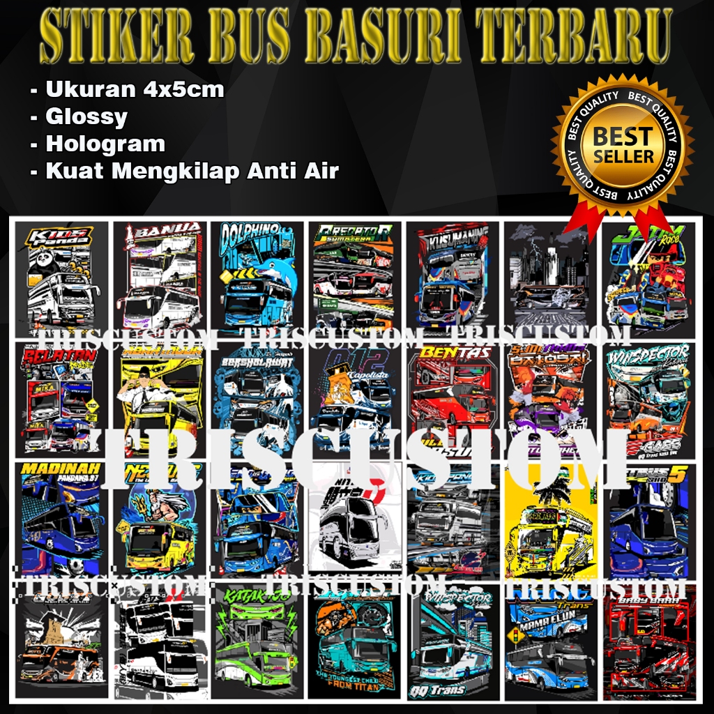 

Stiker Bus Basuri Viral Isi 30 Pcs Termurah