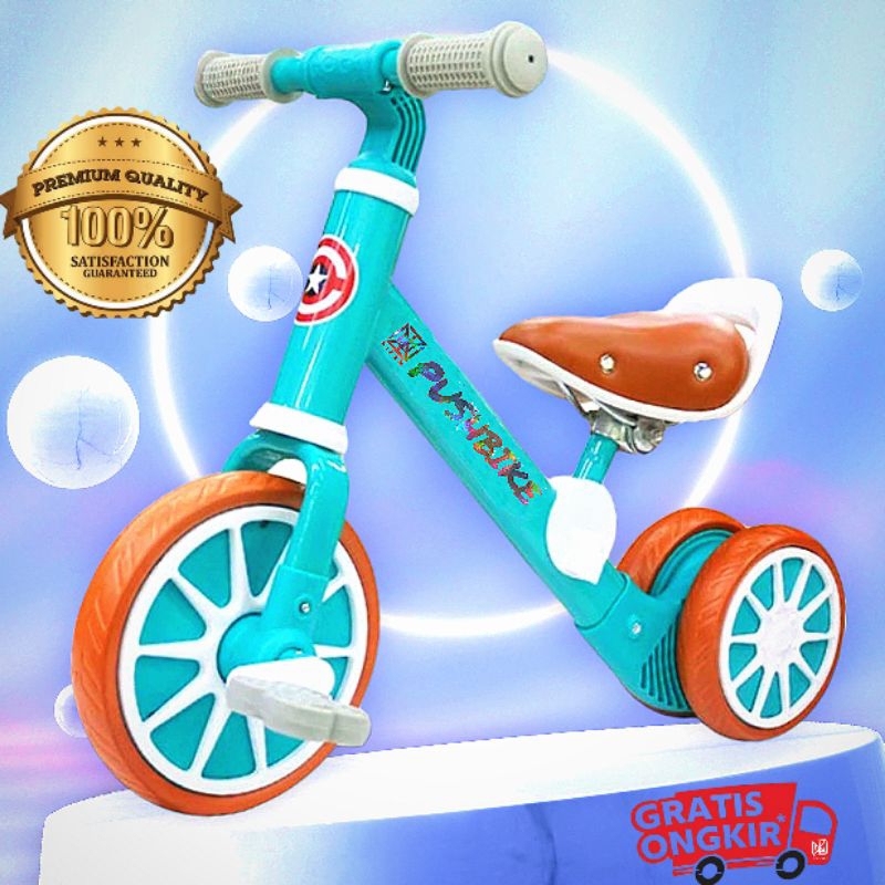 SEPEDA ANAK RODA DUA / SEPEDA ANAK RODA 3 / SEPEDA KESEIMBANGAN MOTION 2in1 NIZAM PUSHBIKE MAINAN AN