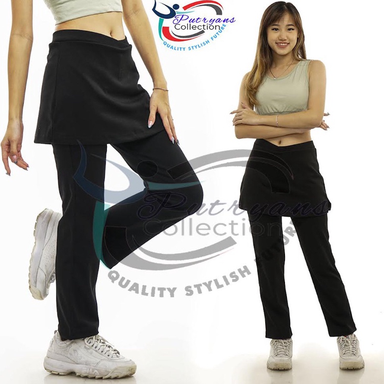 SALE Celana Senam Rok Hitam Wanita