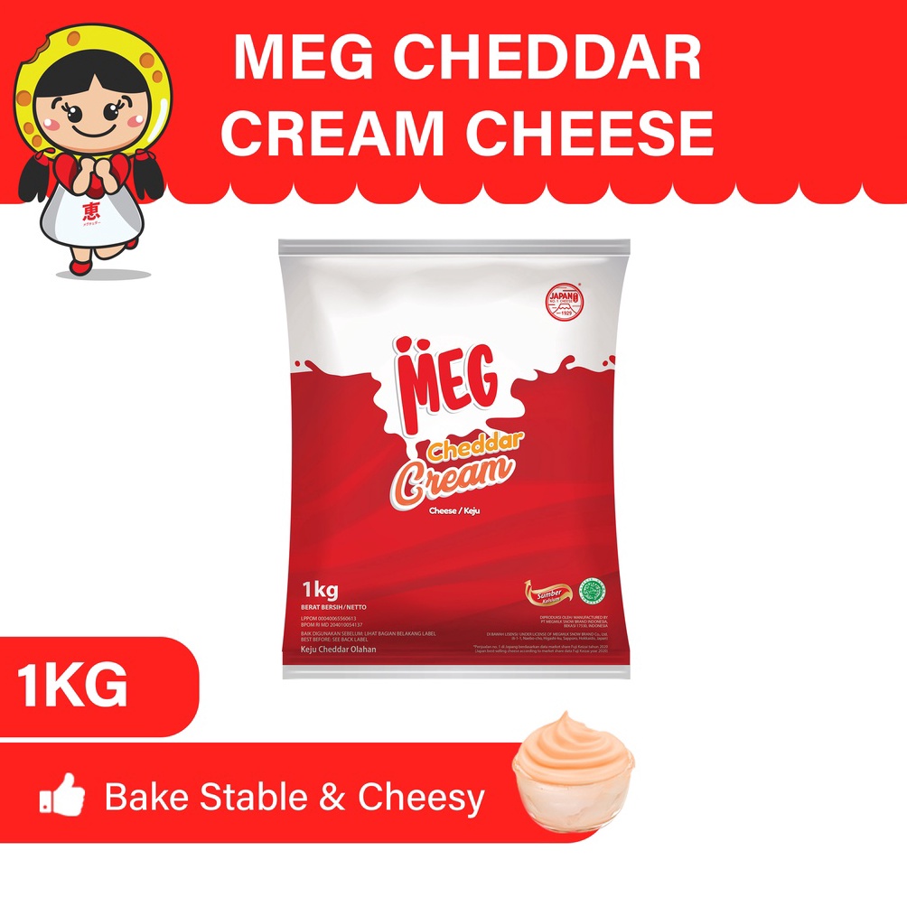 

R3@dy Stok MEG Cheddar Cream Keju 1 Kg Special Price