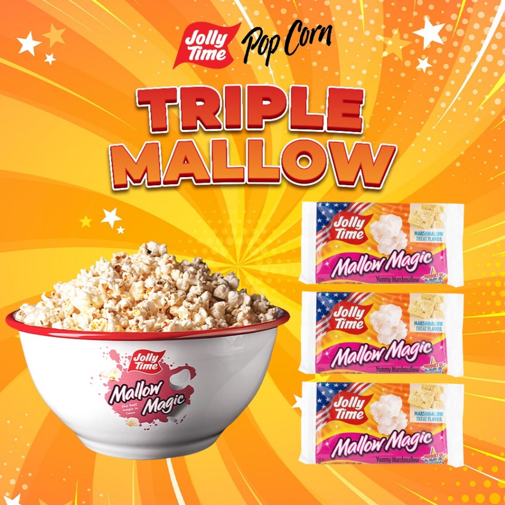

Jolly Time - Paket Triple Mallow (3MM) - Microwave Popcorn -Live Murah Ω^