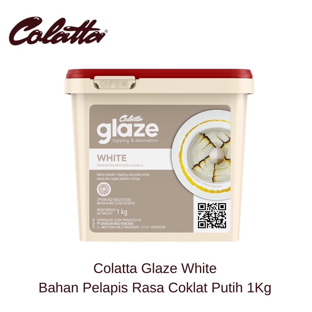 

0QB Colatta Glaze White - Bahan Pelapis Rasa Coklat Putih 1Kg iw7j9