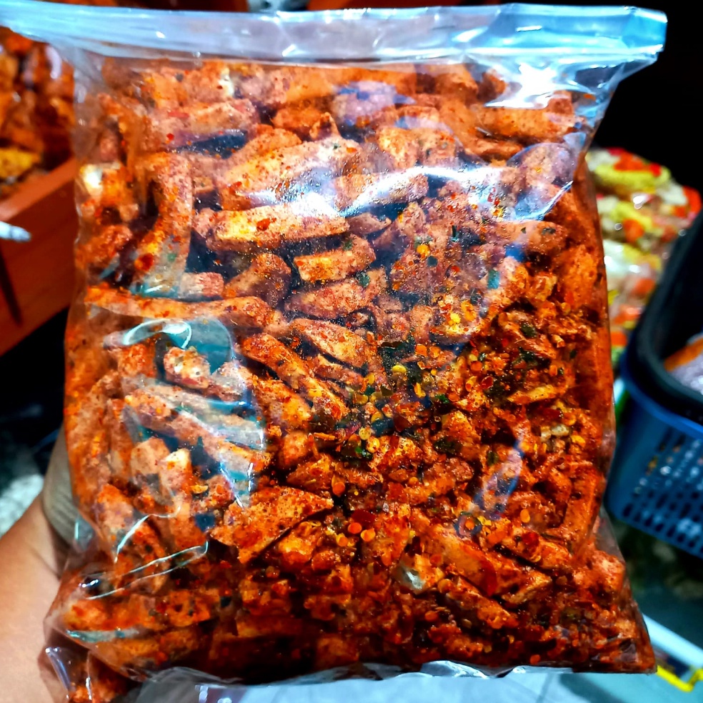 

[☮U58&] BASRENG PEDAS 1KG REMPAH DAUN JERUK CEMILAN BANDUNG Potongan