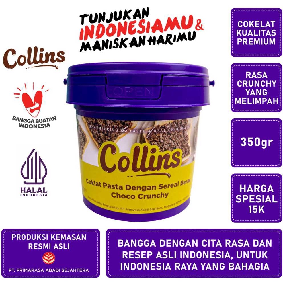 

**CYH Collins Pasta ( 350gr ) Dengan Malt Krispi Choco Crunchy PROMO HALAL w7zzj
