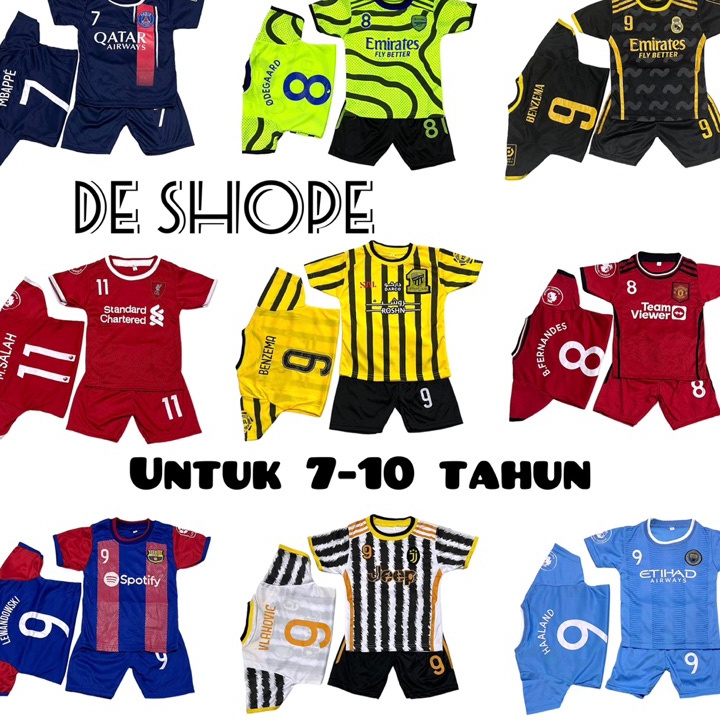 Kejutan Diskon Menanti Anda SETELAN BAJU BOLA ANAK TERBARU UNTUK UMUR 7-10 TAHUN TERMURAH KAOS OLAHR