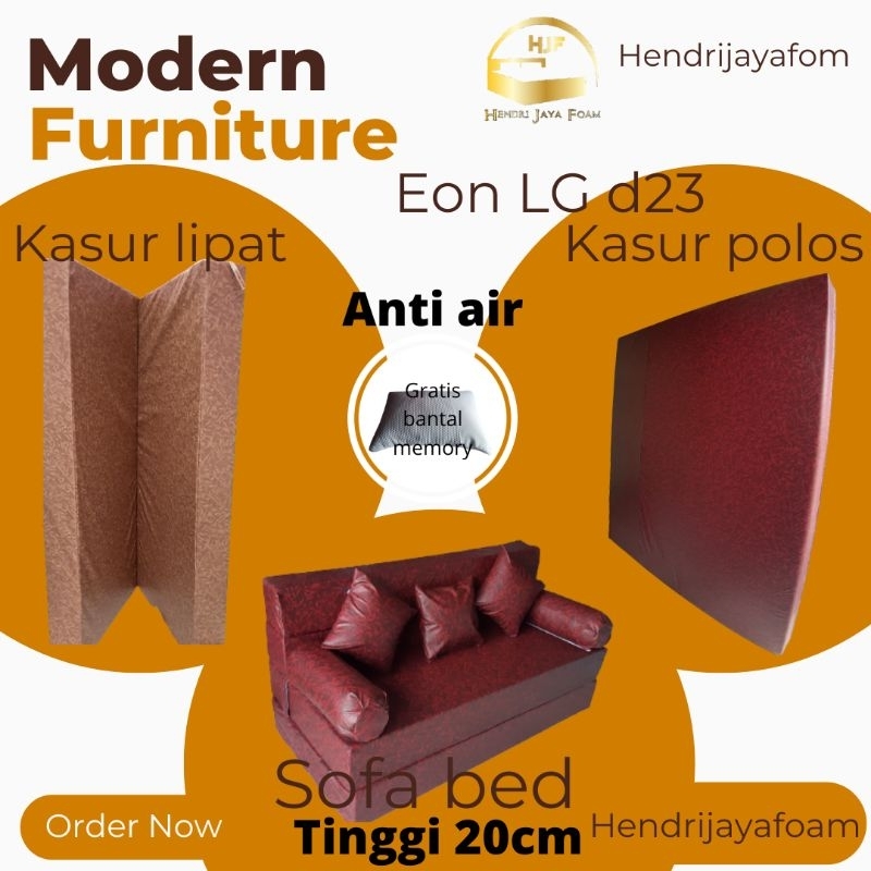 kasur,sofa bed dan kasur lipat busa inoac eon lg d23 tinggi 20cm bahan anti air bergaransi 10tahun g