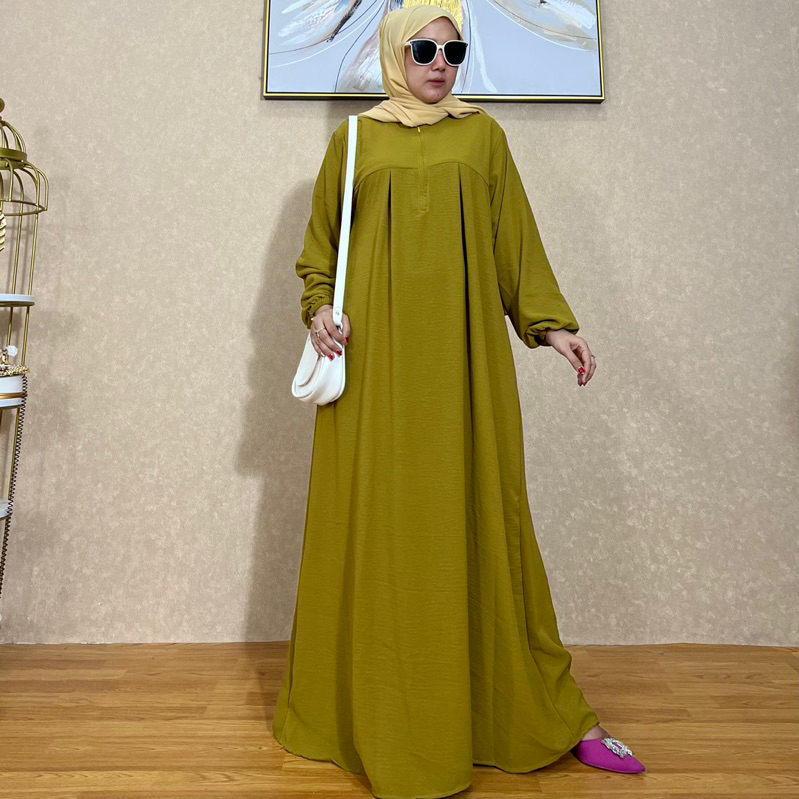 Gamis Hanura Sakinah Crinckle Airflow/Gamis Busui Crinckle Premium