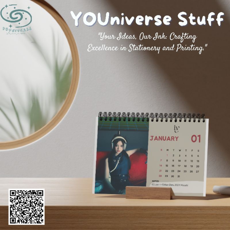 

IVE I'VE SWITCH Kalender Meja 2025 / Desk Calendar 2025 K-POP version A5 Murah 2025