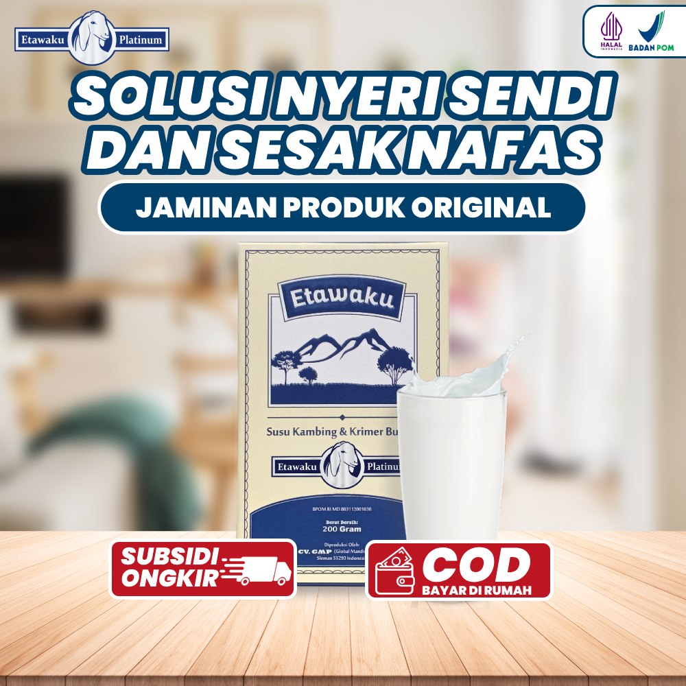 

PROMO ETAWAKU PLATINUM | Susu Kambing Etawa Original Solusi Nyeri Sendi Masalah Sakit Radang Tulang Cegah Osteoporosis Sesak Nafas Asma Atasi Masalah Pernafasan Halal BPOM Gratis Ongkir COD