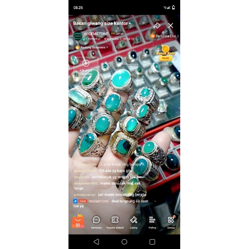 BATU BACAN DOKO ASLI 100% NATURAL.BACAN LAWASAN .RING MODEL LAMA