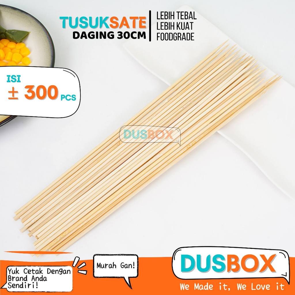 Tusuk Sate 30cm / Tusuk Sate Daging / Tusuk Sate Panjang / Tusuk Sate / Tusuk Bambu / Tusuk Sate 25c