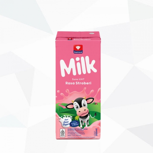 

Diamond Milk susu UHT rasa stroberi 200 ml