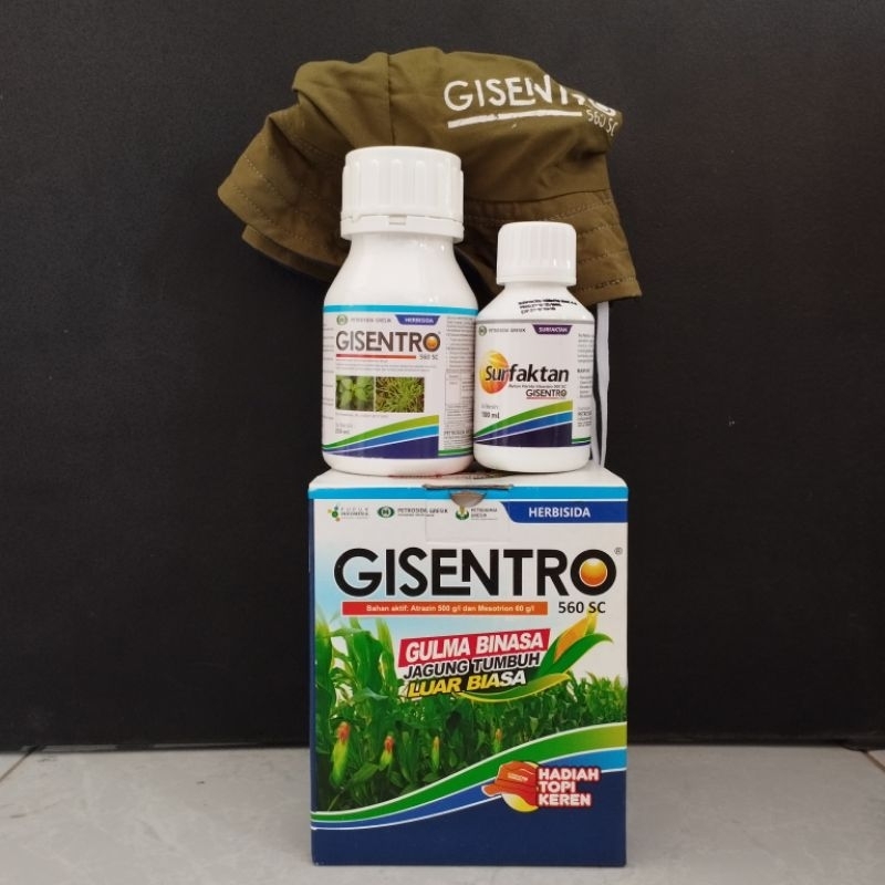 Gisentro 250 ml Bonus Topi - Gisentro 560 SC - Pembasmi Gulma pada Jagung