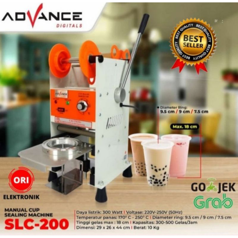 MESIN CUP SEALING ADVANCE SLC 200 - CUP SEALER ADVANCE - PRESS CUP PLASTIK - SEALER CUP MINUMAN - CU