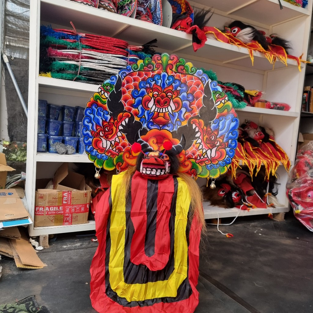 Barongan Caplokan Kayu Anak/Barongan Caplokan Anak Di lengkapi Kain/Caplokan barongan/Caplokan baron