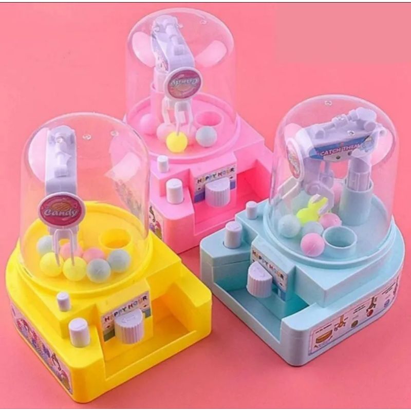 HAKIMTOYS MAINAN Mesin Capit Bola mini Capit Manual