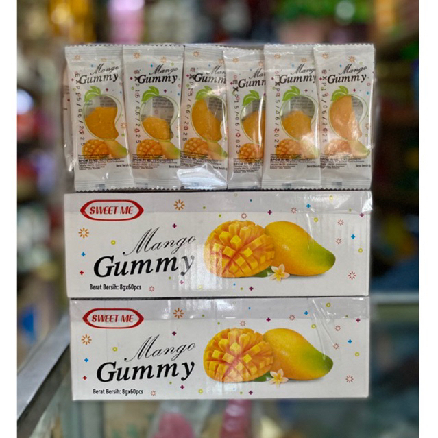 

PROMO! Sweet Me Mango Gummy Permen Lunak Rasa Mangga isi 60pcs/box