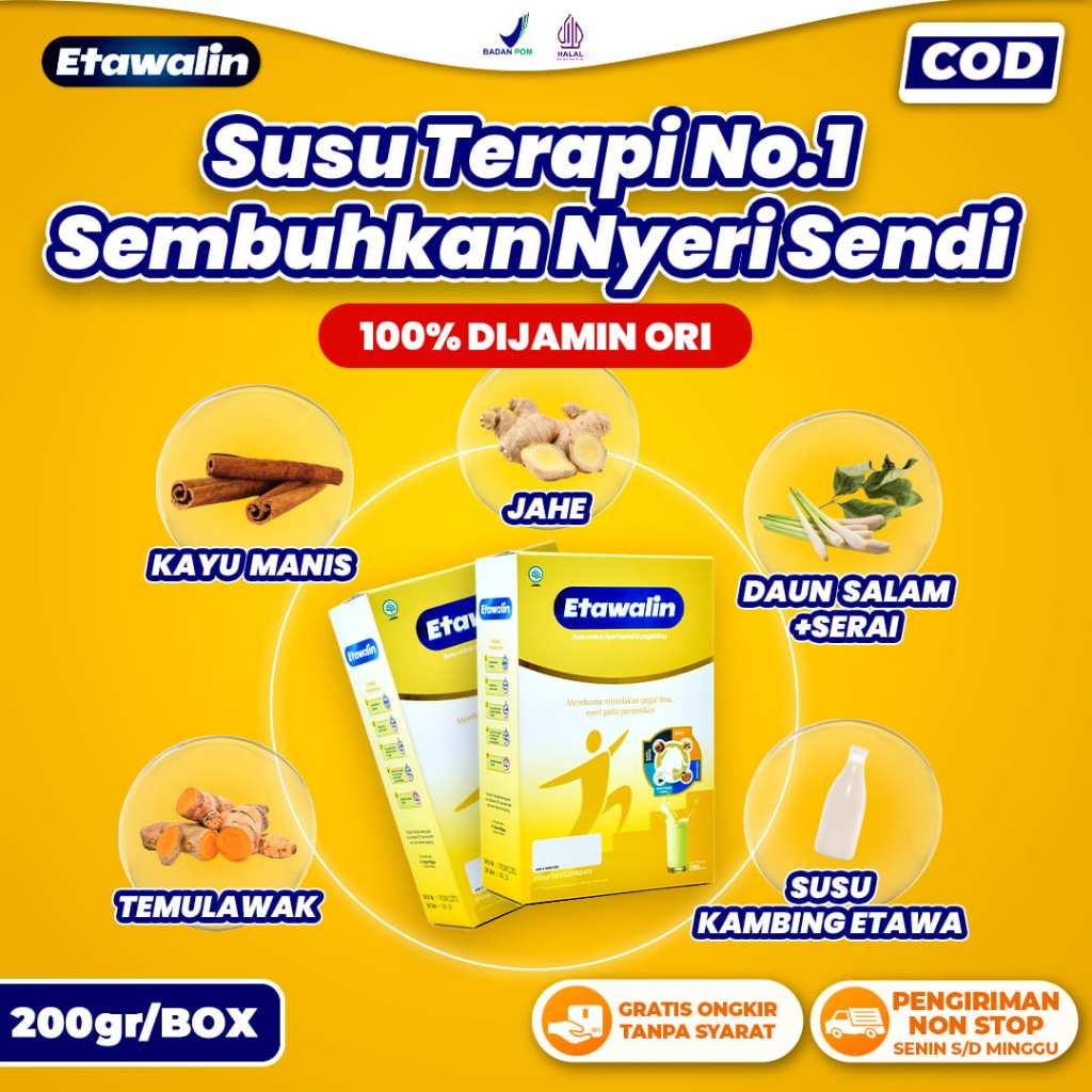 

Susu Etawalin – Susu Kambing Etawa Atasi Nyeri sendi Tingkatkan Kepadatan & Kesehatan Tulangi Susu Anti Asam Urat 200gram