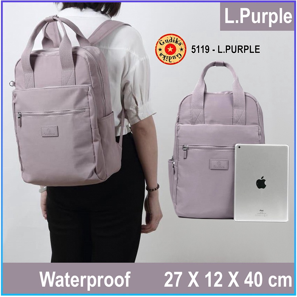Termurah.. GUDIKA 5119 - Tas Ransel Laptop Wanita Kekinian Import Original Terbaru Bahan Nilon Water