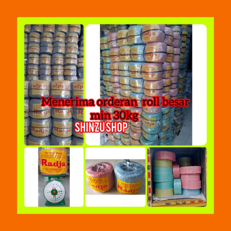 

RADJA Tali Rafia Tali Plastik REAL 1kg Tali Rafia Hitam Tali Rafia Warna Tali Rapia 1kg Tali Plastik 1kg