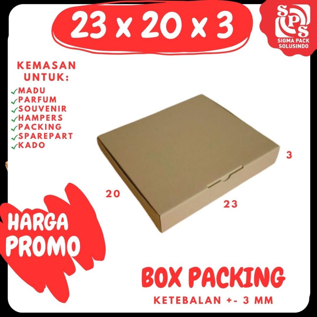 

Dus Packing 23x20x3 LD Kardus Hampers Kotak Kemasan Box Souvenir Karton Sparepart Minyak Wangi