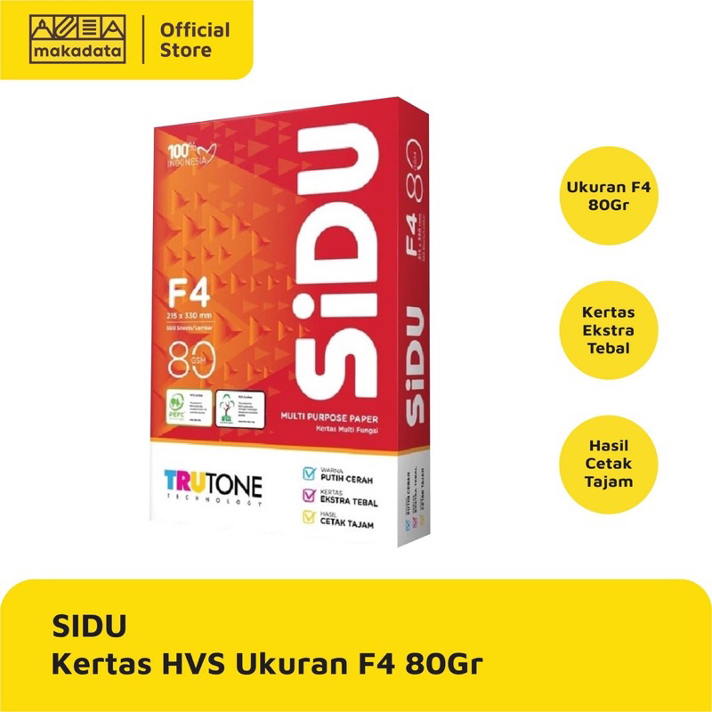 

KERTAS HVS SIDU A4 80GRAM