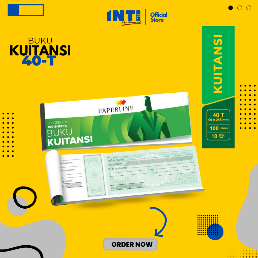 

Buku Kwitansi Paperline - Size 90mm x 285mm - Isi 40 Lembar