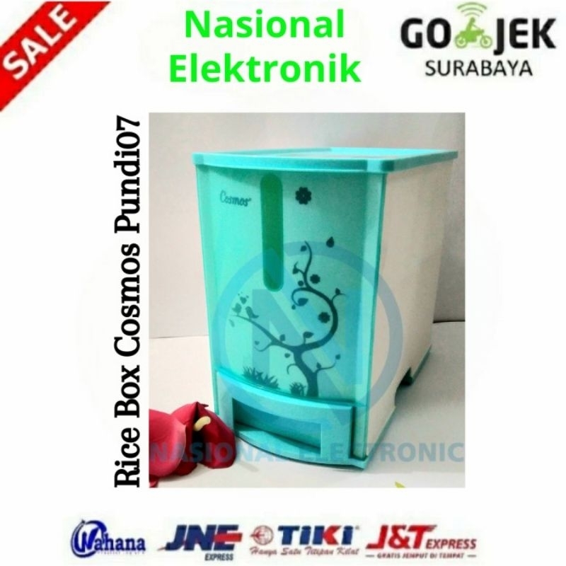 RICE BOX COSMOS PUNDI-07/RICE BOX COSMOS 7kg / RICE BOX COSMOS 7 KG/ TEMPAT PENYIMPANAN BERAS COSMOS