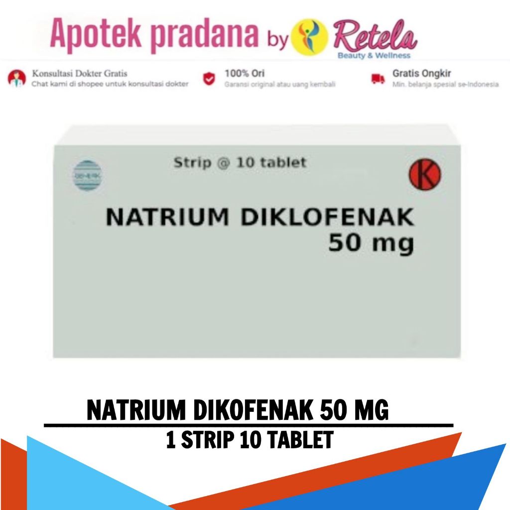 NATRIUM DIKLOFENAK 50MG 1 STRIP 10 TABLET