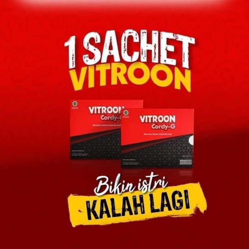 obat kuat tahan lama - VITROON Cordy-G 1 pack isi 10 sachet - serbuk penambah fitalitas pria supleme
