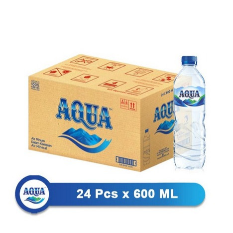 

AQUA BOTOL AIR MINERAL 600 ML ISI 24 BOTOL PER DUS