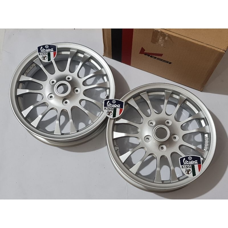Velg Vrossi Vespa ring 12 Front + Front Vespa klasik ring 12 Vrossi Tuscan Silver Artic