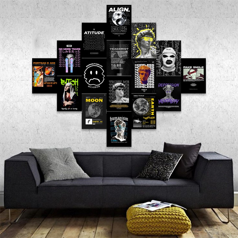 (isi 16pcs) poster dinding kamar aesthetic streetwear design - poster kamar aesthetic | SC30 |