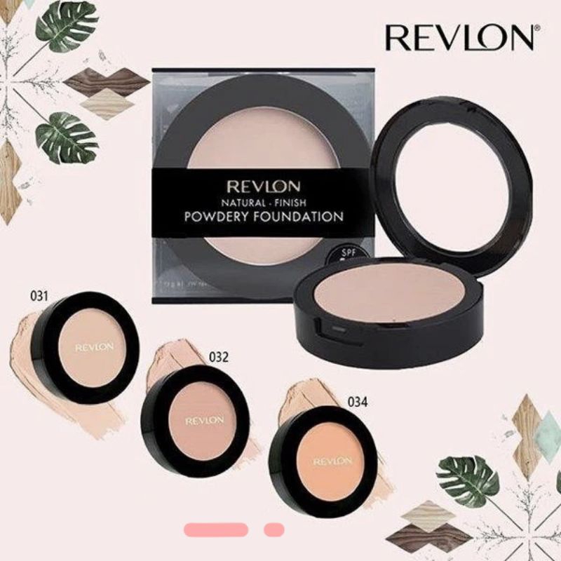 ORIGINAL REVLON NATURAL FINISH POWDERY FOUNDATION SPF15 PA++ BEDAK PADAT 14G