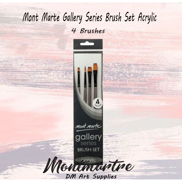 

Mont Marte Gallery Brush Set Acrylic 4 pcs