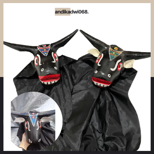 [MURAH] BANTENGAN BARONG BESAR / BARONGAN BANTENGAN - MAINAN ANAK BANTENGAN KAYU / BANTENGAN SAPI KA