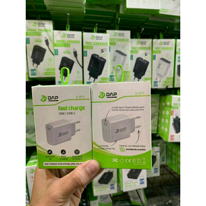 Adapter Charger USB TYPE C DAP D-AP3 (3A) FAST CHARGING