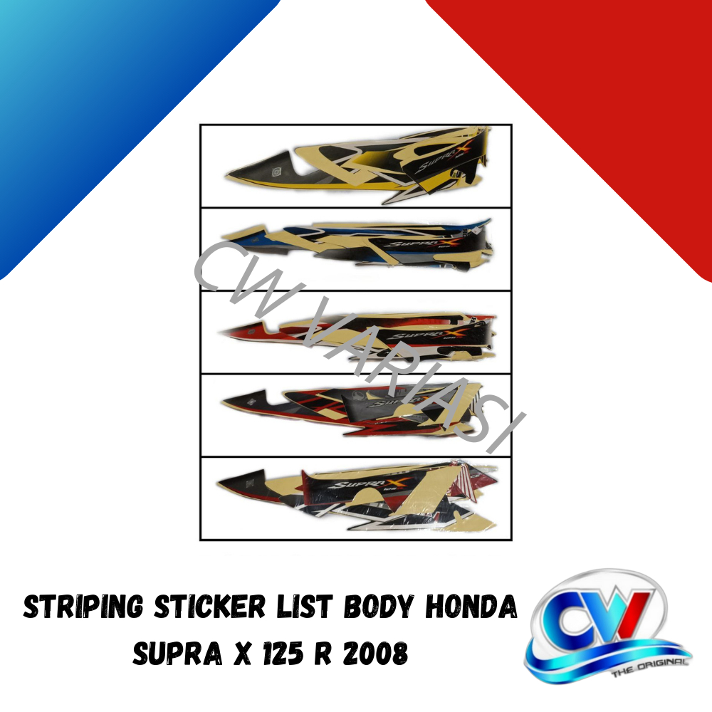 Striping Sticker List Body Supra X 125R 2008