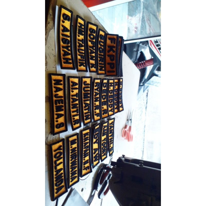 bordir nama  timbul FKPPI / pcs