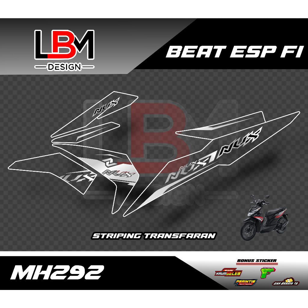 striping transparan beat esp night race motif