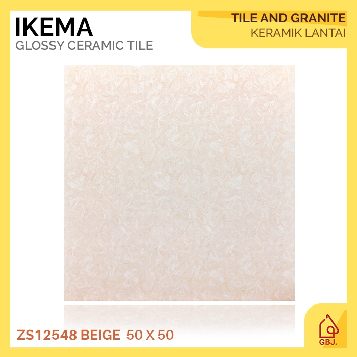 KERAMIK IKEMA 50 X 50 ZS12548 BEIGE / KERAMIK LANTAI MOTIF MARMER GLOSSY