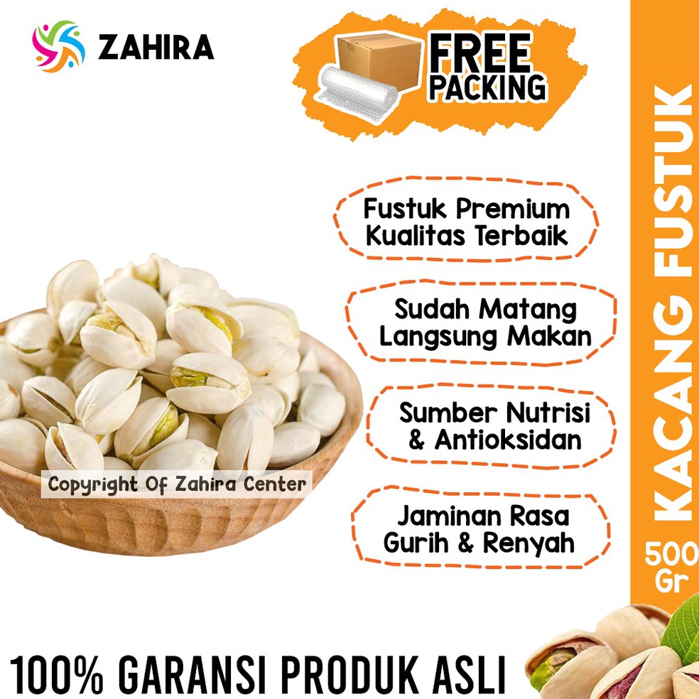 

[COD 7R47] Kacang Fustuk Pistachio 500gr Khas Arab Saudi Untuk Almond Oleh oleh Haji Umroh Kualitas Premium 43