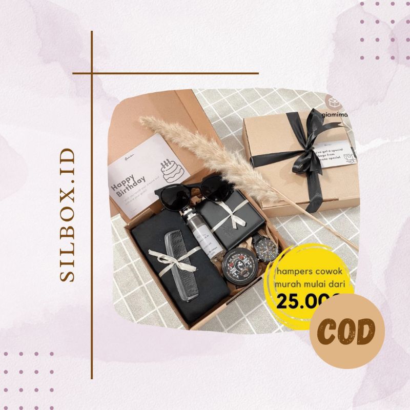 

Hampers kado ulang tahun cowok / Hampers black edition / Kado valentine pacar cowok / Kado anniversary cowok / Hampers Lebaran Cowok Soleh / Hampers Wisuda Cowok