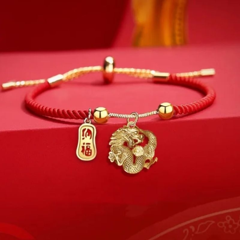 Gelang Tali Merah Shio Naga / Gelang Imlek / Gelang Sangjit