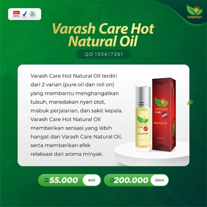 Varash Care Hot Natural Oil