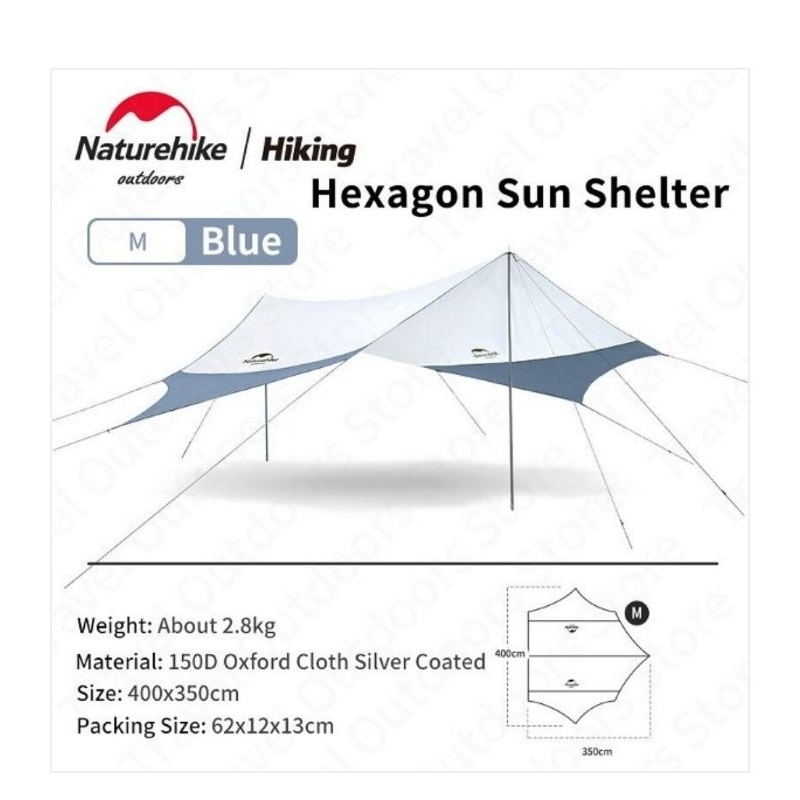 FLYSHEET HEXAGON NATUREHIKE NH16T012-S (SIZE M)