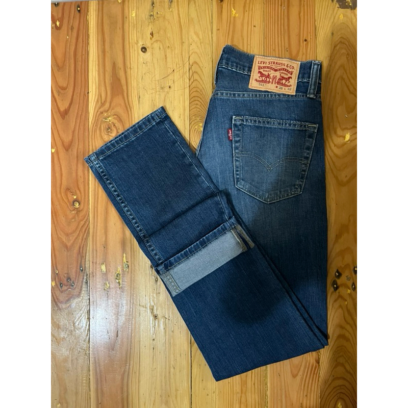 levis 511 selvedge accent original blue jeans