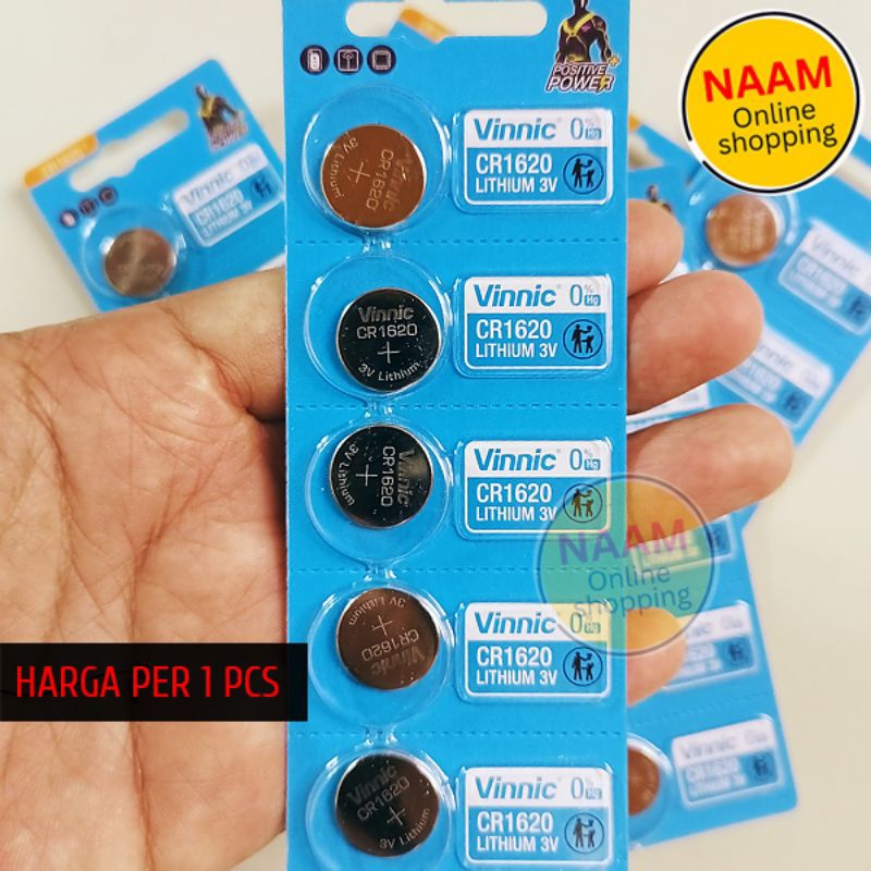 BATERAI CR 1620 - CR BATTERY 1620 - BATRE KANCING BUTTON CELL CR1620 - DIGITAL BATTERE CR-1620